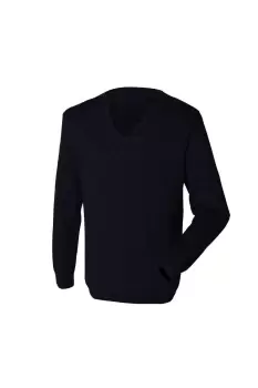 12 Gauge Fine Knit V-Neck Jumper Sweatshirt