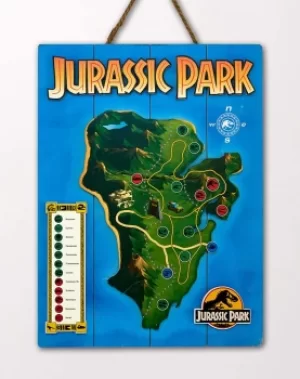 Jurassic Park Park Map WoodArts 3D Print