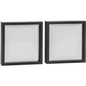 3D Box Photo Frames - 20 x 20' - Black - Pack of 2 - Nicola Spring