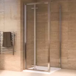Aqualux Bi-Fold Door Shower Enclosure and Tray Package - 800 x 800mm
