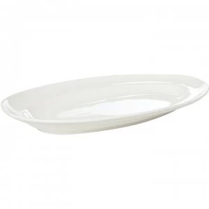 Linea Easy Entertaining Rim Oval Platter, 50cm - White