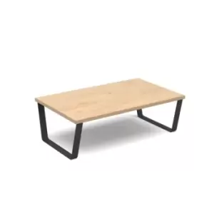 Encore modular large coffee table with Black sled frame - kendal oak