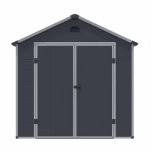 Rowlinson Airevale Plastic Apex Shed 8ft x 6ft, Dark Grey