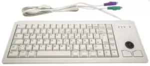 Cherry Trackball Keyboard Wired PS/2 Compact, QWERTZ Grey