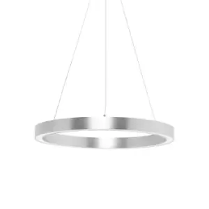 Carlo Integrated LED Pendant Ceiling Light, Silver, 4000K, 2500lm
