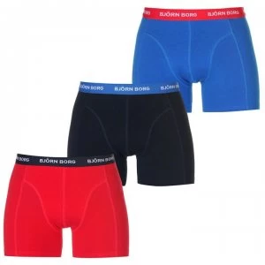Bjorn Borg 3 Pack Contrast Trunks - Nvy/Red/Blu