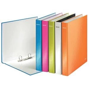 Leitz Wow 2 D-Ring Binder 25mm A4 Plus Assorted Pack of 10 42412099
