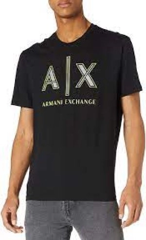 Armani Exchange Neon Logo T-Shirt Black Size S Men
