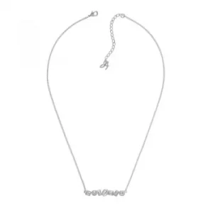 Ladies Adore Silver Plated Mixed Crystal Bar Necklace