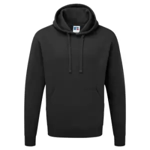 Russell Mens Authentic Hooded Sweatshirt / Hoodie (XL) (Black)