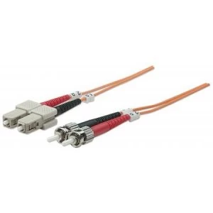 Intellinet Fibre Optic Patch Cable Duplex Multimode ST/SC 50/125 m OM2 20m LSZH Orange Fiber Lifetime Warranty