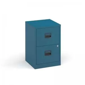Bisley A4 home filer with 2 drawers - blue