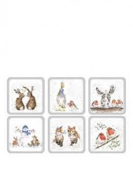 Royal Worcester Wrendale Christmas Coasters