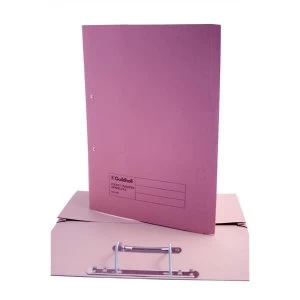 Guildhall Foolscap 315gm2 Manilla Pocket Spiral File Folder Pink Pack of 25