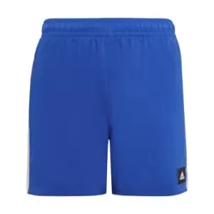 adidas 3-Stripes Swim Shorts Kids - Semi Lucid Blue / White