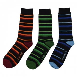 Kangol Formal Sock 3 Pack Mens - Multi Stripe