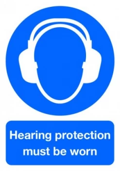 Signslab A4 Hearing Protctn M/b/worn Pvc
