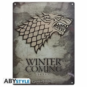 Game of Thrones Stark Metal Plate Plaque