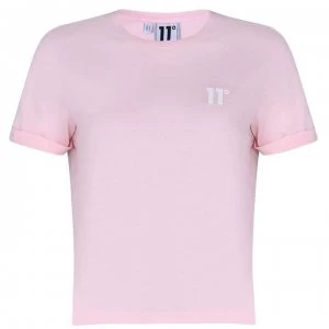 11 Degrees Core Cropped T Shirt - Chalk Pink