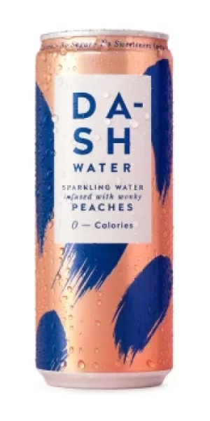 Dash Dash Water Sparkling Peach 330ml (6 minimum)