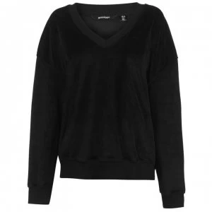 Golddigga Velour Sweater Ladies - Black