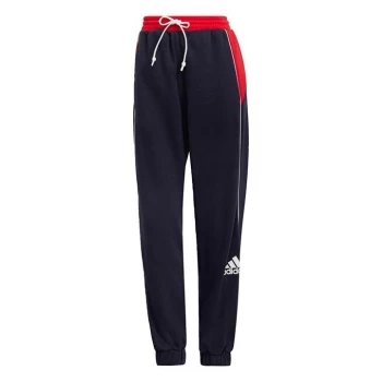 adidas Essentials Colorblock Loose Joggers Womens - Legend Ink / Vivid Red / White