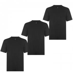 Donnay Three Pack V Neck T Shirt Mens - Black