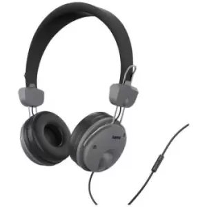 Hama Fun Hi-Fi On-ear headphones Corded (1075100) Stereo Dark grey, Black