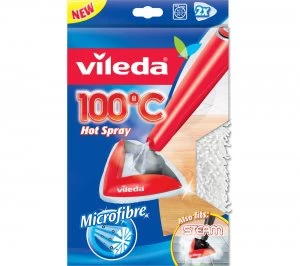 Vileda 100c Hot Spray and Steam Microfibre Refill Pads