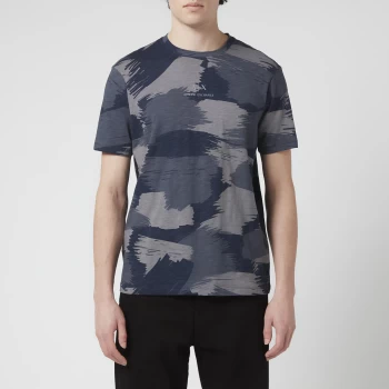Armani Exchange Mens Paint Camo T-Shirt - Navy - XL