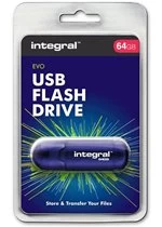 Integral Memory Evo 64GB USB 2.0 Flash Drive - Blue