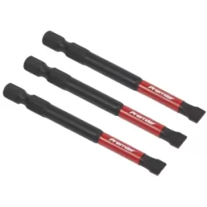 AK8253 Slotted 6.5mm Impact Power Tool Bits 75mm - 3pc - Sealey
