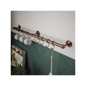 Rothley - Easy-Fit Kitchen Utensil Rail Kit Antique Copper 60cm - Antique Copper