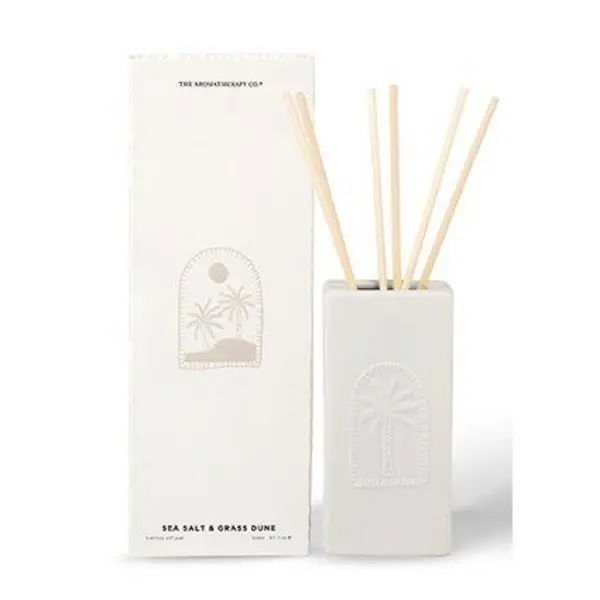 The Aromatherapy Company Sunset 150ml Diffuser - Sea Salt & Grass Dunes White