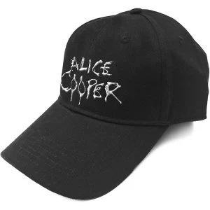 Alice Cooper - Dripping Logo Mens Baseball Cap - Black