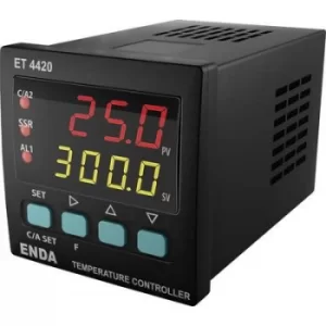 Enda ET4420-230 PID Temperature controller Pt100, J, K, T, S, R 2 A relay, SSR (L x W x H) 94 x 48 x 48 mm
