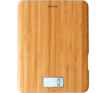 SALTER 1094 WDDR Eco Bamboo Digital Kitchen Scales - Bamboo