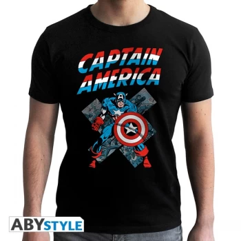 Marvel - Ca Vintage Mens X-Large T-Shirt - Black