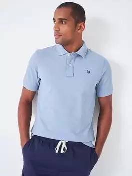 Crew Clothing Classic Pique Polo Shirt, Blue Size M Men