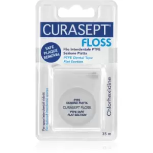 Curasept Dental Tape PTFE Flat Section Dental Tape with Teflon Surface With Antibacterial Ingredients 35 m