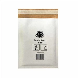 Jiffy Mailmiser Size 6 Protective Envelopes Bubble lined 290x445mm White 1 x Pack of 50 Envelopes