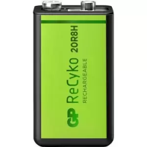 GP Batteries ReCyko+ 6LR61 9 V / PP3 battery (rechargeable) NiMH 200 mAh 8.4 V