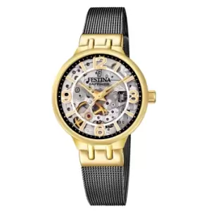 Festina F20580/2 Womens Automatic Black Mesh Wristwatch
