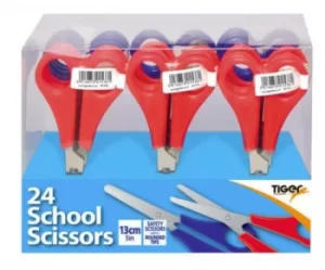 ValueX School Scissors 13cm Assorted Colours (Pack 24)