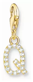 Thomas Sabo 1980-414-14 Charm Pendant Letter Q With White Jewellery