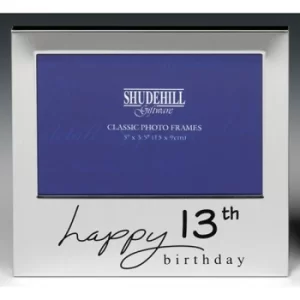 Satin Silver Occasion Frame 13th Birthday 5x3