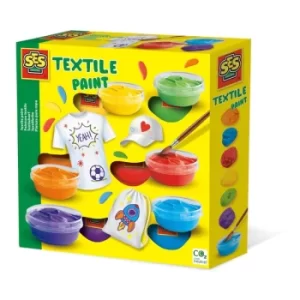 SES CREATIVE Childrens Textile Paint, Unisex, Five Years and Above, Multi-colour (00364)