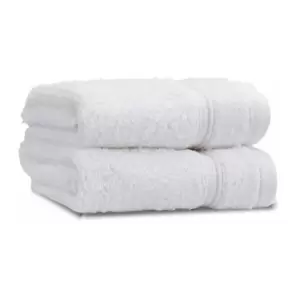 Catherine Lansfield Zero Twist 100% Micro Yarn Cotton Face Cloth, White, 2 Pack