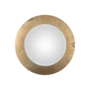Moon Integrated LED Lifestyle Glass Simple Flush Ceiling Light Gold - Sun Gold Finish