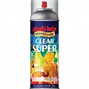 Plastikote Super Gloss Aerosol Spray Paint Clear 400ml